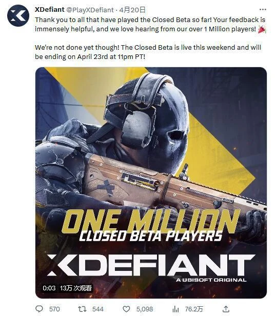 育碧《不羈聯盟》官方慶賀：已吸引超百萬玩家參與！