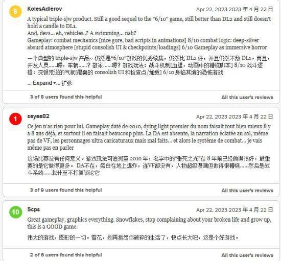 《死亡島2》M站用戶評分7.4分：比《消光2》還好玩