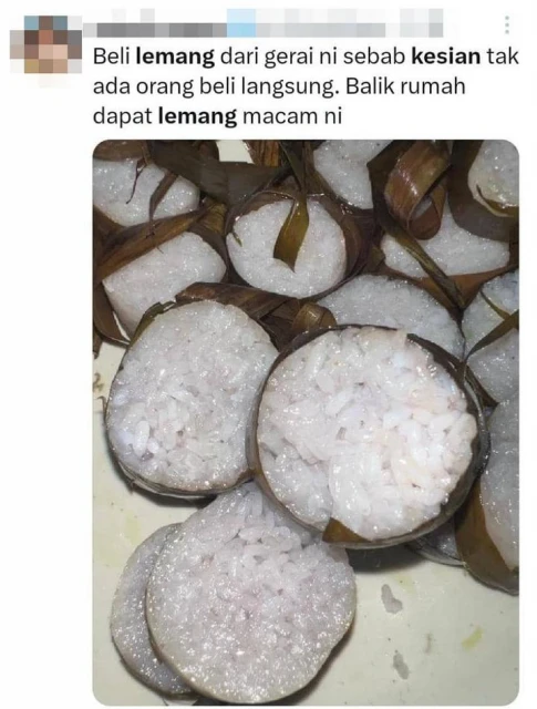 同情小販沒生意買下竹筒飯發現未熟透　網民：下次還是買回多人買的！