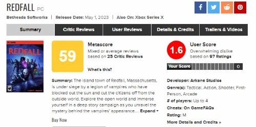 《紅霞島》M站評分跌破60 用戶評價僅1.6分相當糟糕