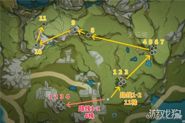 原神琉璃袋採集路線大全 236個點位分布