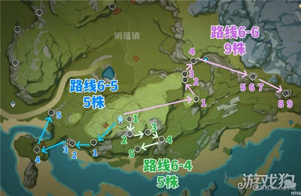 原神琉璃袋採集路線大全 236個點位分布