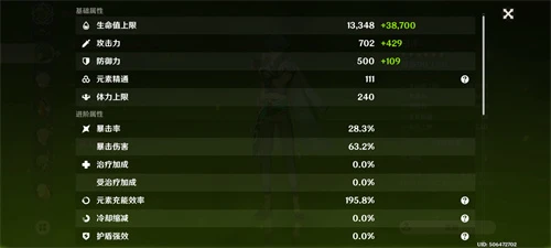 《原神》白朮畢業面板一覽