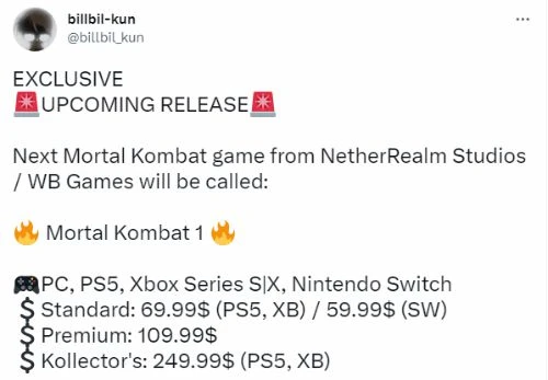 真重啟了？曝《真人快打1》為新作標題 標準版485元