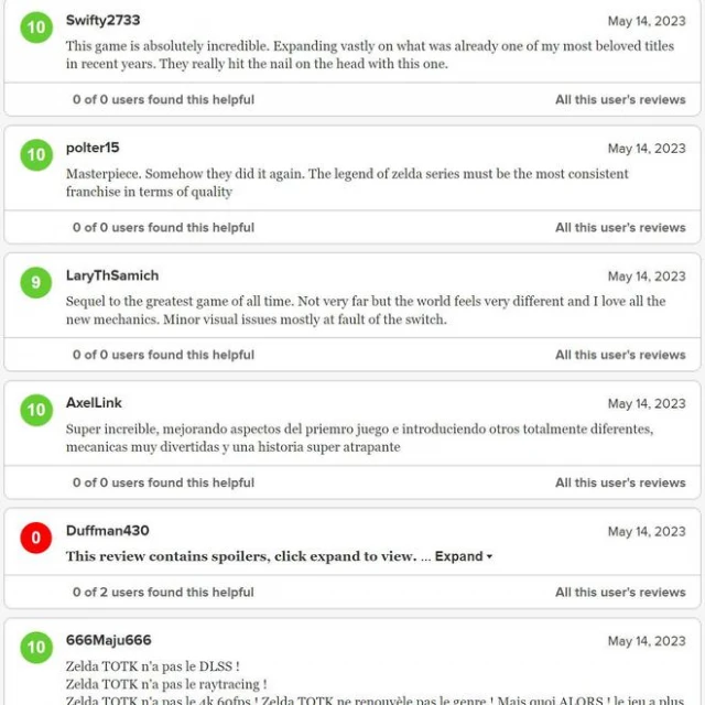 《塞爾達傳說：王國之淚》在MTC被差評轟炸