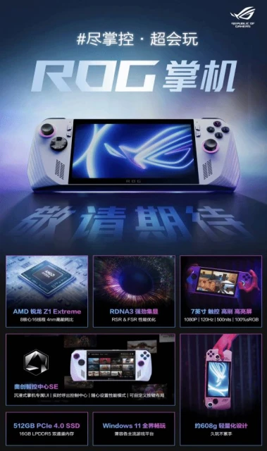 ROG掌機用的是國產屏!天馬獨家供應:120Hz高刷