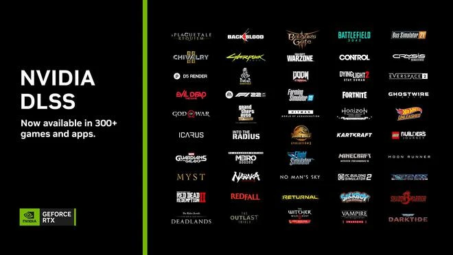 超300款遊戲和應用支持DLSS