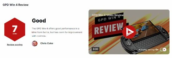 國產滑蓋Win掌機 IGN7分:外形很像PSV