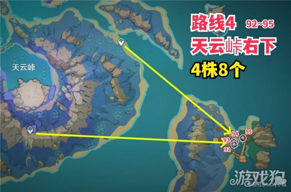 原神天雲草實採集路線分享 190個點位一覽