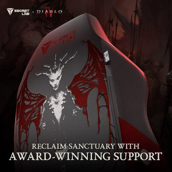 Secretlab《暗黑4》聯名電競椅 風格酷炫值得擁有!