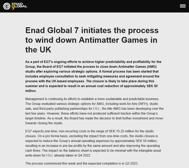 《風起雲湧2》開發工作室即將今夏關閉