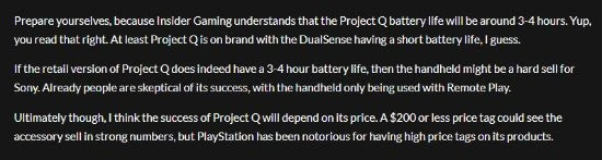 曝索尼新掌機電池續航僅為3-4個小時 外媒：銷量堪憂