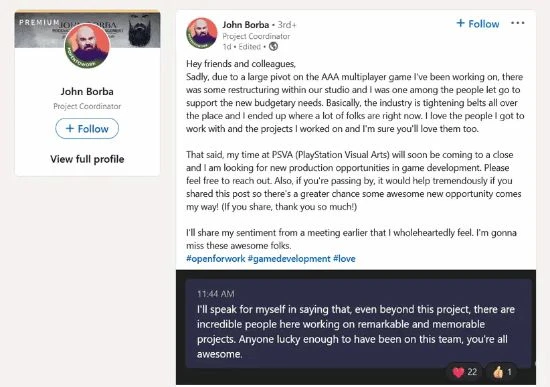 索尼旗下工作室遭遇裁員!3A多人遊戲開發受阻