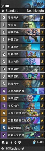 爐石傳說HSR 標準卡組推薦 —— 冰DK / T7獵 / 邪DK / 光鑄騎 / 亡靈牧