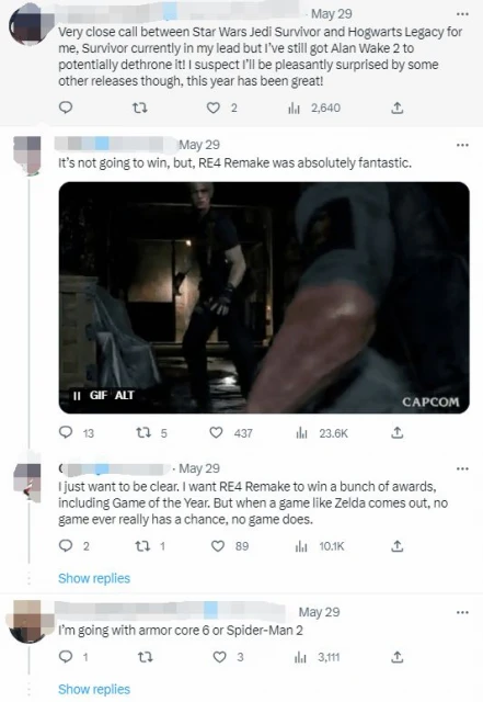 TGA詢問玩家年度遊戲會是哪部:王國之淚呼聲最高