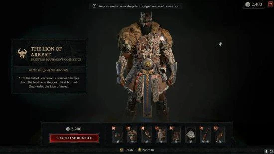 《暗黑4》部分皮膚售價將近200元:但不影響遊玩