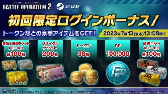 Steam版《機動戰士高達 激戰任務2》正式開服!