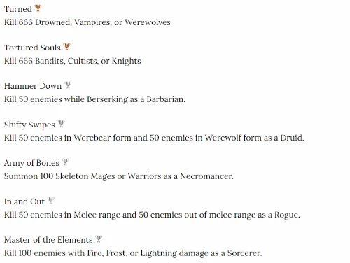 《暗黑破壞神4》獎盃列表流出:1白金6金12銀7銅