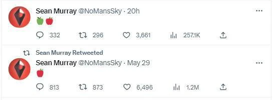 官方連發兩則蘋果表情 暗示《無人深空》即將登陸Mac