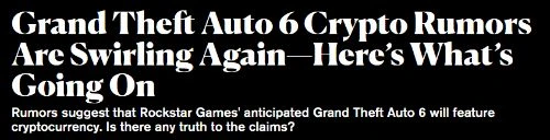 謠言再起:網傳《GTA6》將引入加密貨幣系統