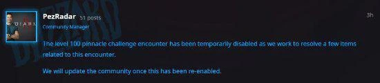 《暗黑4》100級巔峰挑戰BOSS現已被禁 修復中等通知