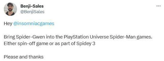 玩家呼籲失眠組開發《蜘蛛格溫》獨立遊戲:人氣太高