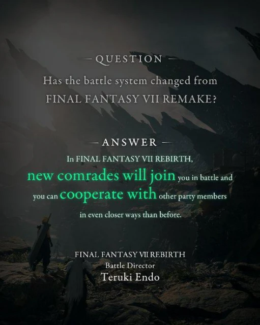 《FF7:重生》有新夥伴加入!戰鬥中會更緊密合作