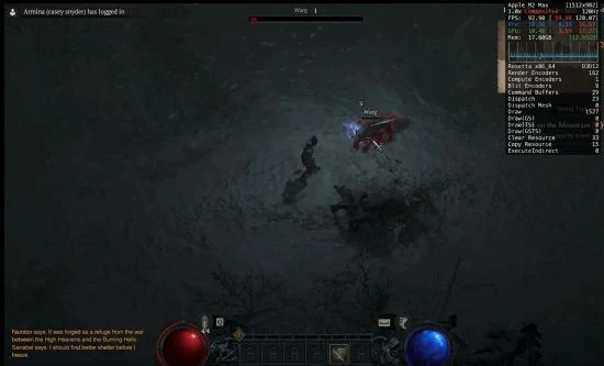 Mac也能玩《暗黑4》了！運行效果出色 達到90幀