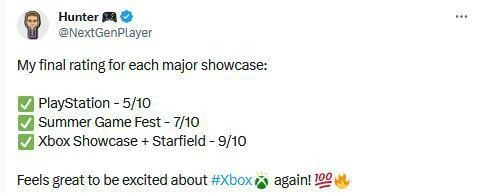 6月展會玩家評分 Xbox展會獲多數網友心中第一