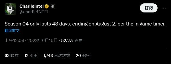 《使命召喚19：現代戰爭2》第4賽季將僅持續48天