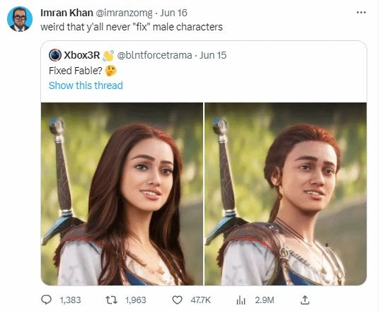 玩家為《神鬼寓言》女主修臉引熱議：怎麼不修男角色