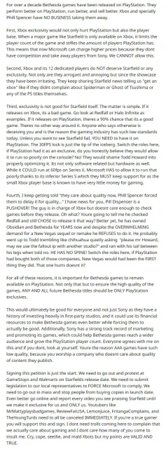 玩家請願希望《星空》能獨占登陸PS5