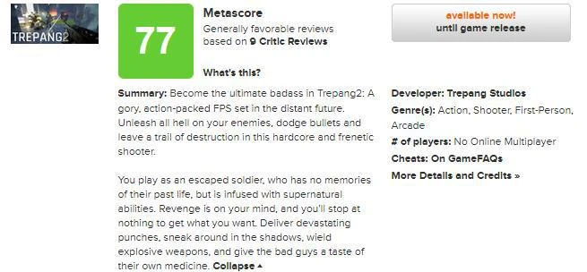 FPS《海參2》M站均分77分