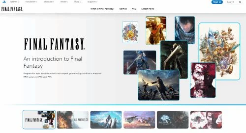 索尼PS上線《最終幻想》專題網站 介紹系列起源