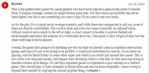 《FF16》M站用戶評分跌破7分！玩家懷疑惡意留評