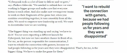 CDPR稱希望修復與玩家關係:《2077》之前讓人失望了