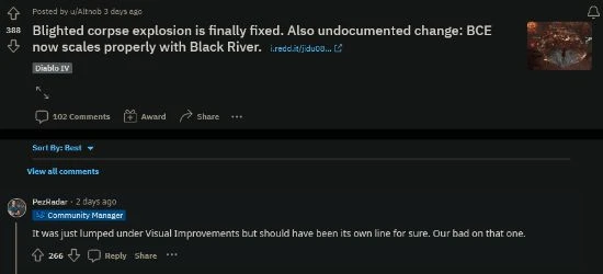 《暗黑4》死靈"屍爆"技能BUG修復：這下能看清了！