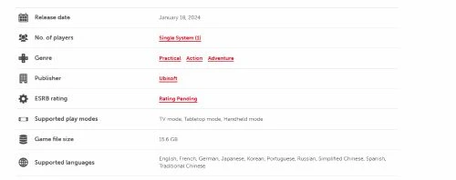 《波斯王子：失落王冠》NS大小超15GB：內容很豐富！