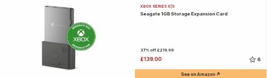 Xbox存儲擴展卡英國迎來新史低！1TB售價1275元