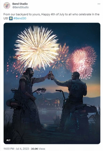 《往日不再》發圖慶美國獨立日 玩家：快出第二部！