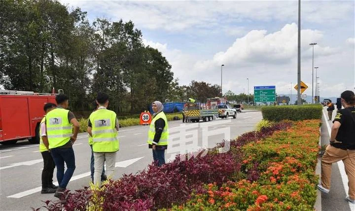 【莎阿南墜機10死】恢復通車交通流量增加　事發現場傳汽油燒焦味