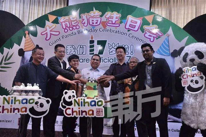 大熊貓興興靚靚今迎17歲生日