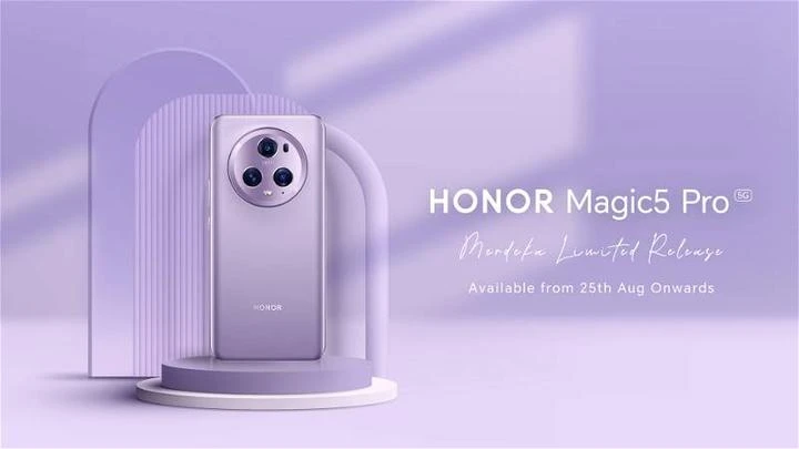 大馬國慶限定色！　榮耀Magic5 Pro 珊瑚紫正式發布