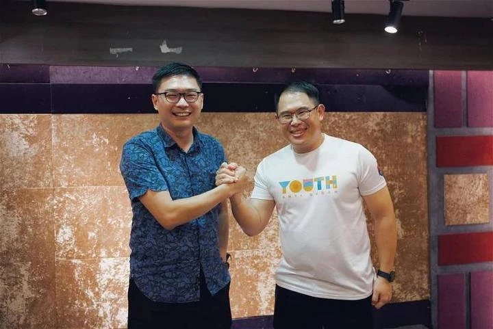 或同時競選馬青一哥　胡偉豪與林添順交流政見