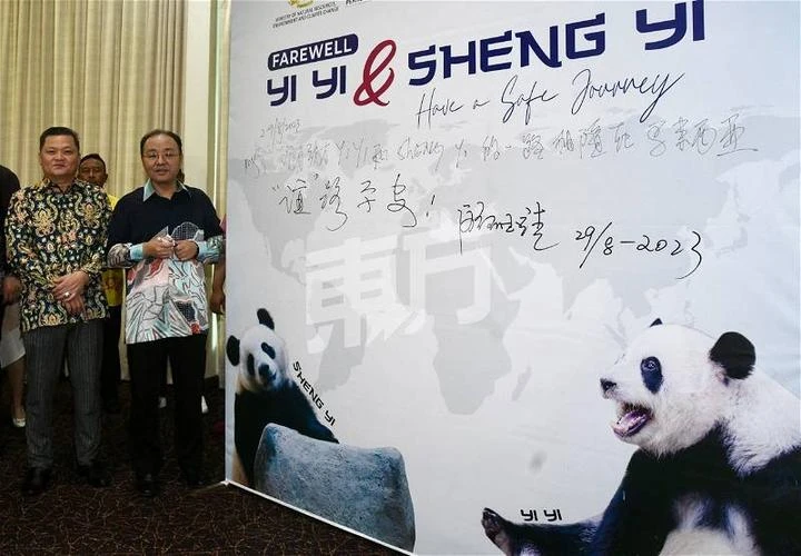 「誼誼」「升誼」歡送會　范長錫：熊貓象徵馬中友好關係