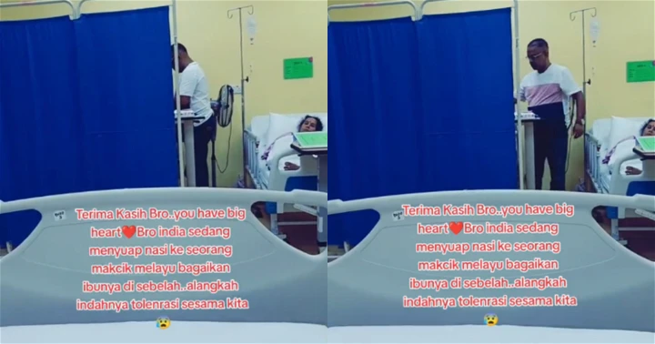 不分種族！印裔男子喂馬來婦女吃飯　如同喂養自己母親