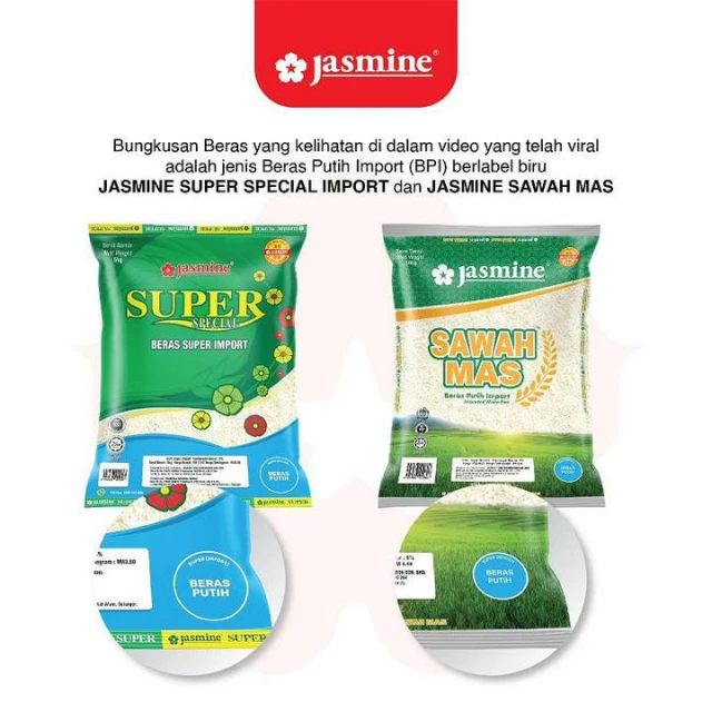 反駁本地米改裝進口米勾當 Jasmine促勿散播不實謠言