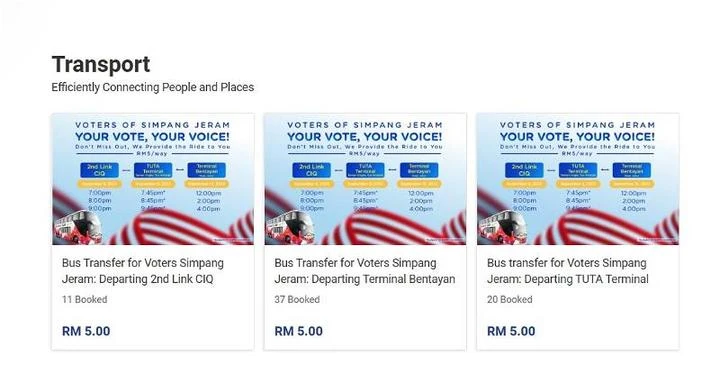 【柔雙補選】黃巴士推返鄉投票巴士 新邦二南遊子反應冷淡