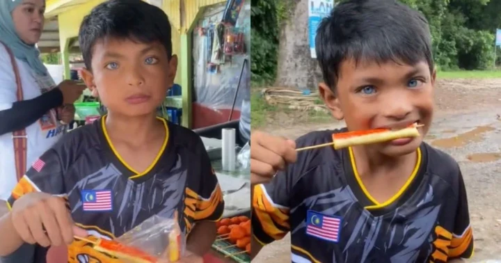 大馬土生土長吉蘭丹州孩子 天生擁有藍眼睛!