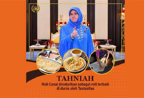 祝賀Roti Canai世界第一　元首後：國家元首也愛吃